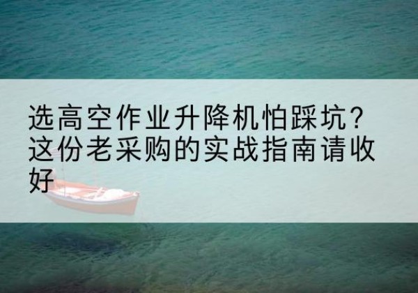 龙口高空作业升降机厂家推荐-选高空作业升降机怕踩坑？这份老采购的实战指南请收好