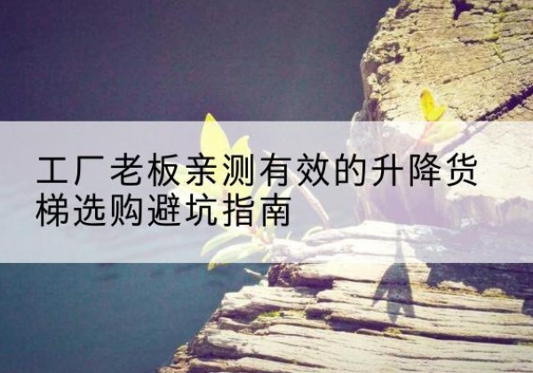 龙口升降货梯怎么选-工厂老板亲测有效的升降货梯选购避坑指南